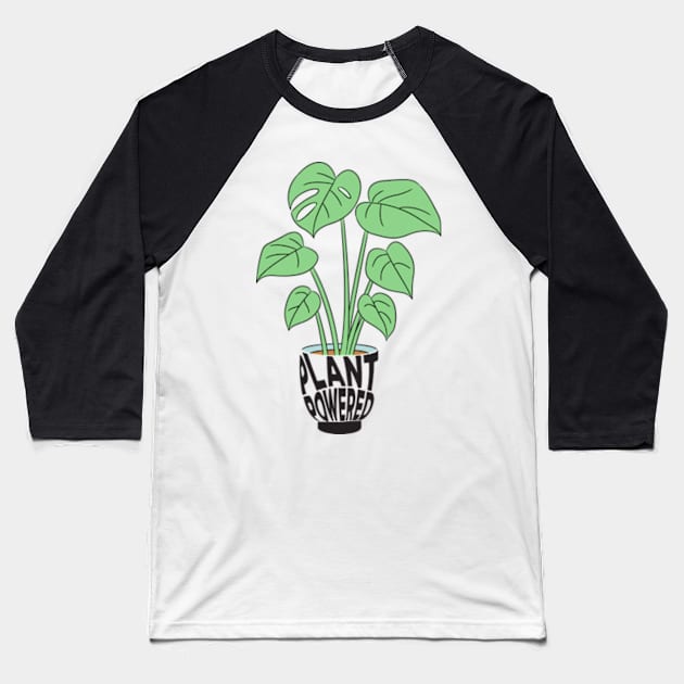 Plant Powered Potted Planters Baseball T-Shirt by larfly